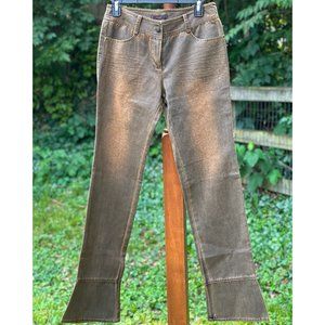 Vintage Y2K Brown Suede Flared Capris